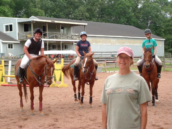 Jill with students